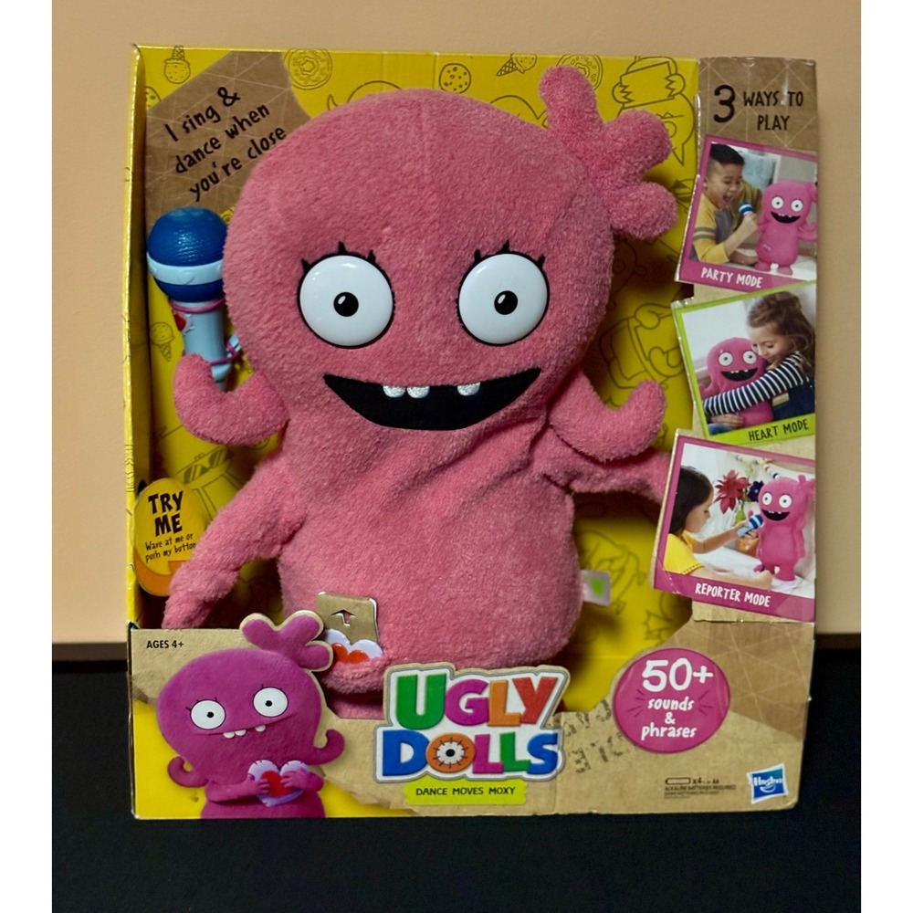 NIB Hasbro Ugly Dolls Dance Moves Moxy Singing Dancing 50+ sounds  Plush WORKS